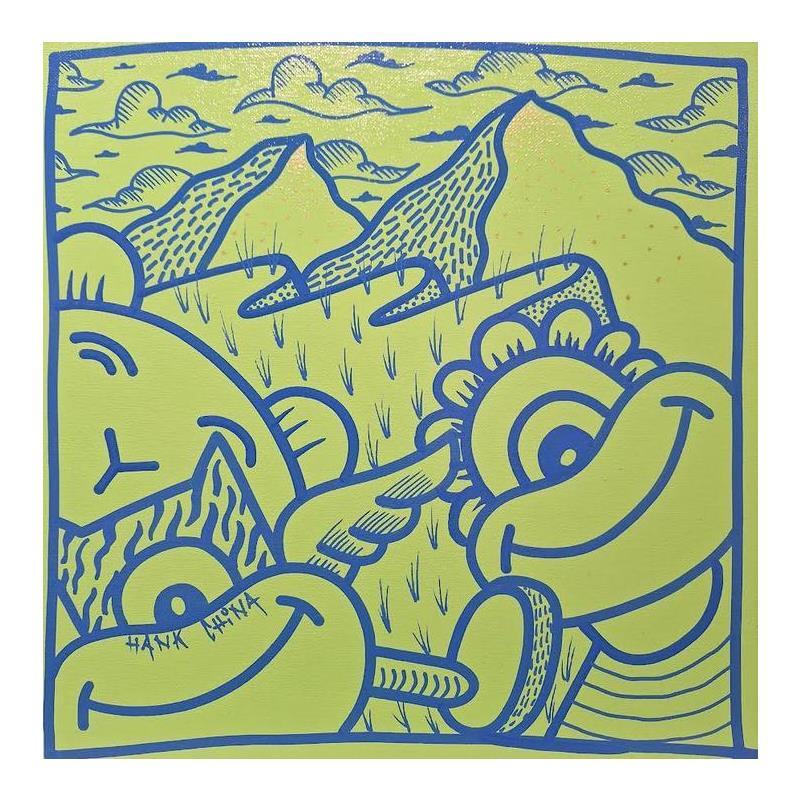 Peinture Se mettre au vert par Hank China | Tableau Pop-art Icones Pop Acrylique