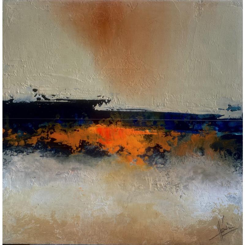 Pintura Abstraction #1680 por Hévin Christian | Pintura Abstracto Minimalista Acrílico