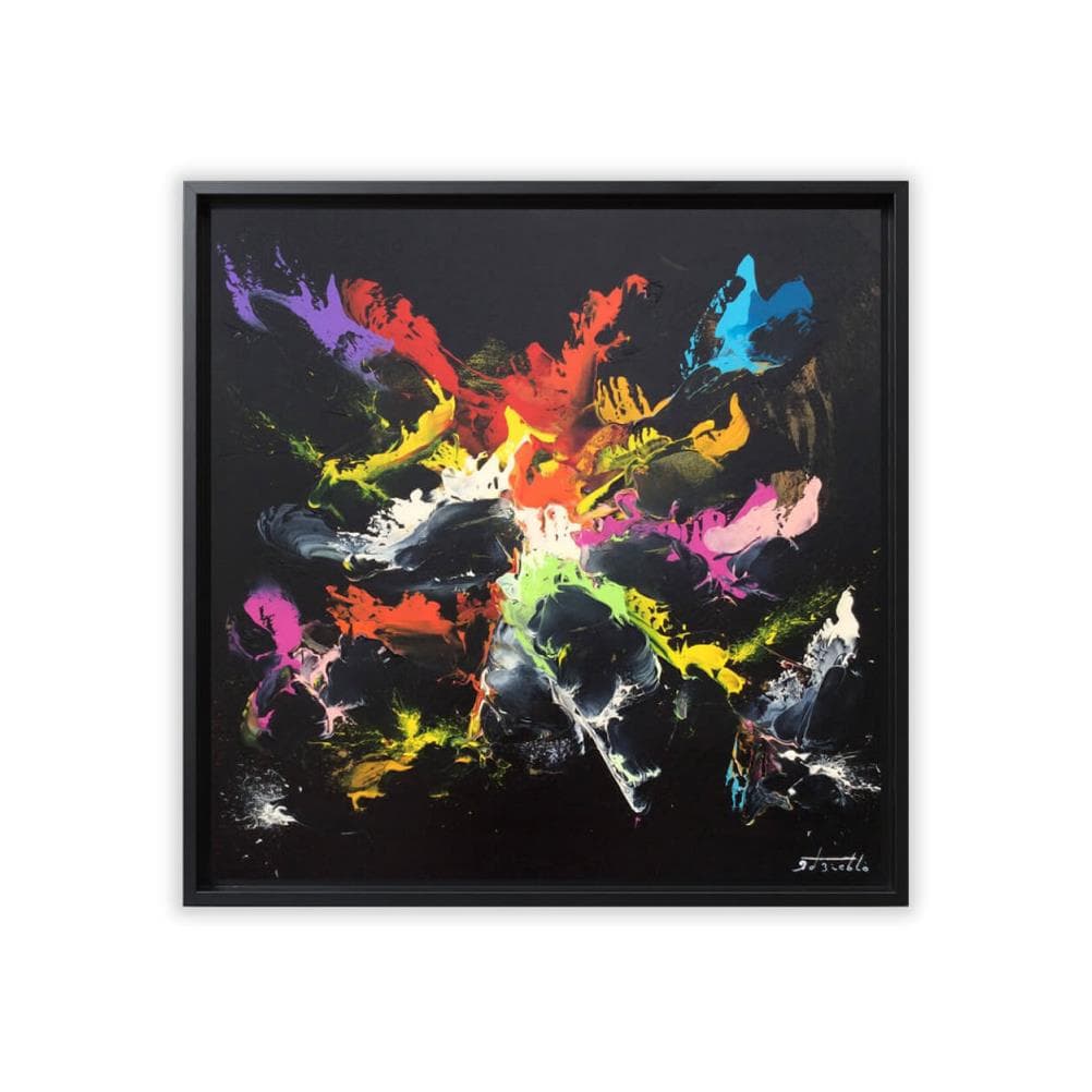 Painting Noir by Zdzieblo Thierry | Painting Abstract Minimalist Acrylic