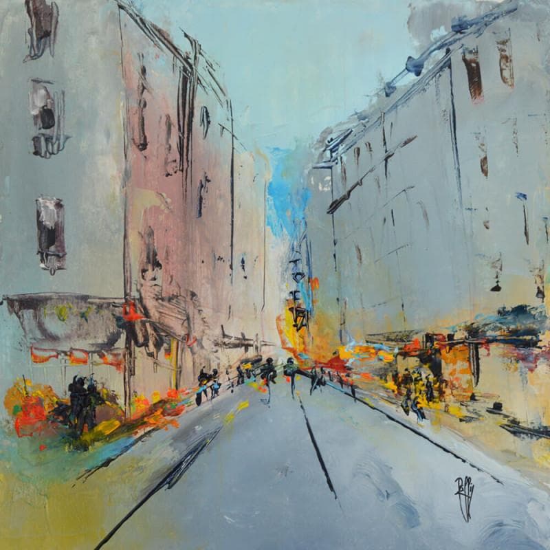Painting Petite rue by Raffin Christian | Painting Figurative Life style Oil