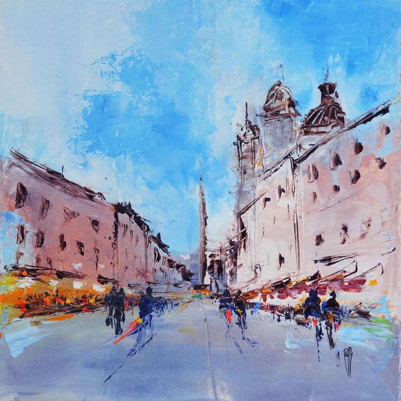 Gemälde Romance von Raffin Christian | Gemälde Figurativ Alltagsszenen Öl