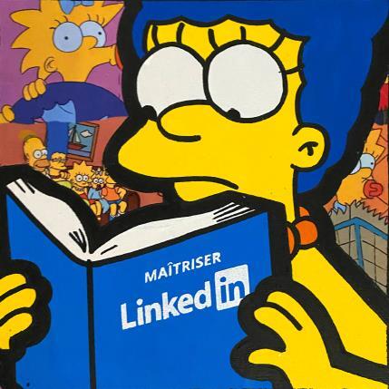Peinture Marge Linkedin par Kalo | Tableau Pop-art Acrylique, Collage Icones Pop