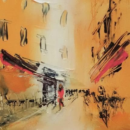 Painting La fille en rouge by Raffin Christian | Painting Figurative Oil Life style