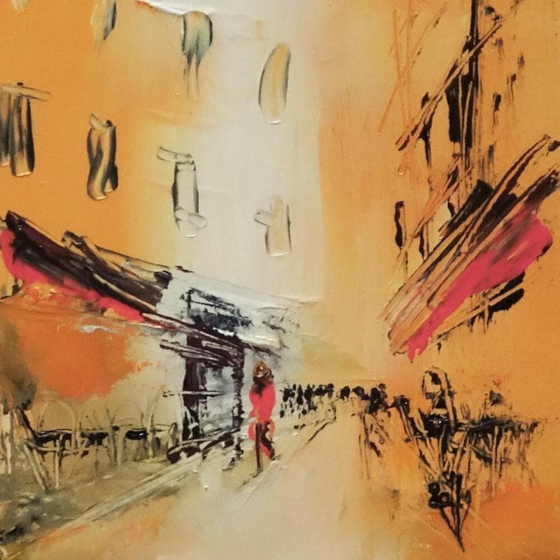 Painting La fille en rouge by Raffin Christian | Painting Figurative Life style Oil