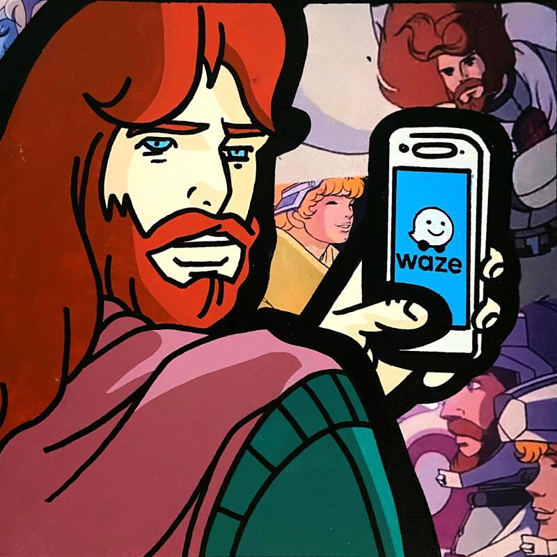 Painting Ulysse 31 Waze by Kalo | Painting Pop-art Pop icons Acrylic Gluing