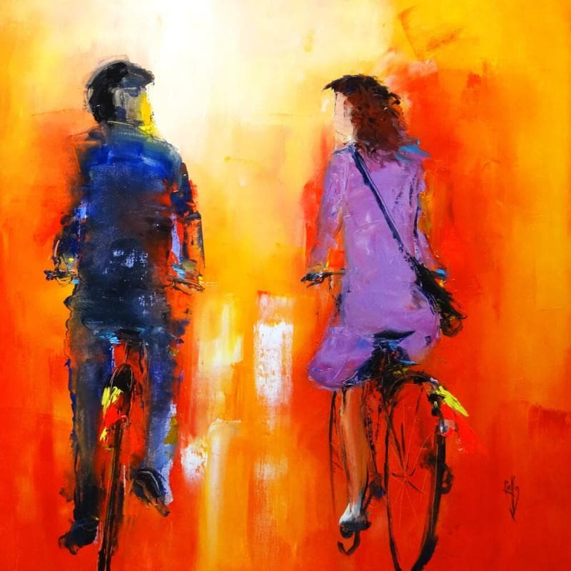 Painting Regard complice by Raffin Christian | Painting Figurative Life style Oil