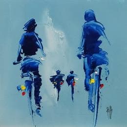 Peinture Dans l'après-midi par Raffin Christian | Tableau Figuratif Huile Scènes de vie