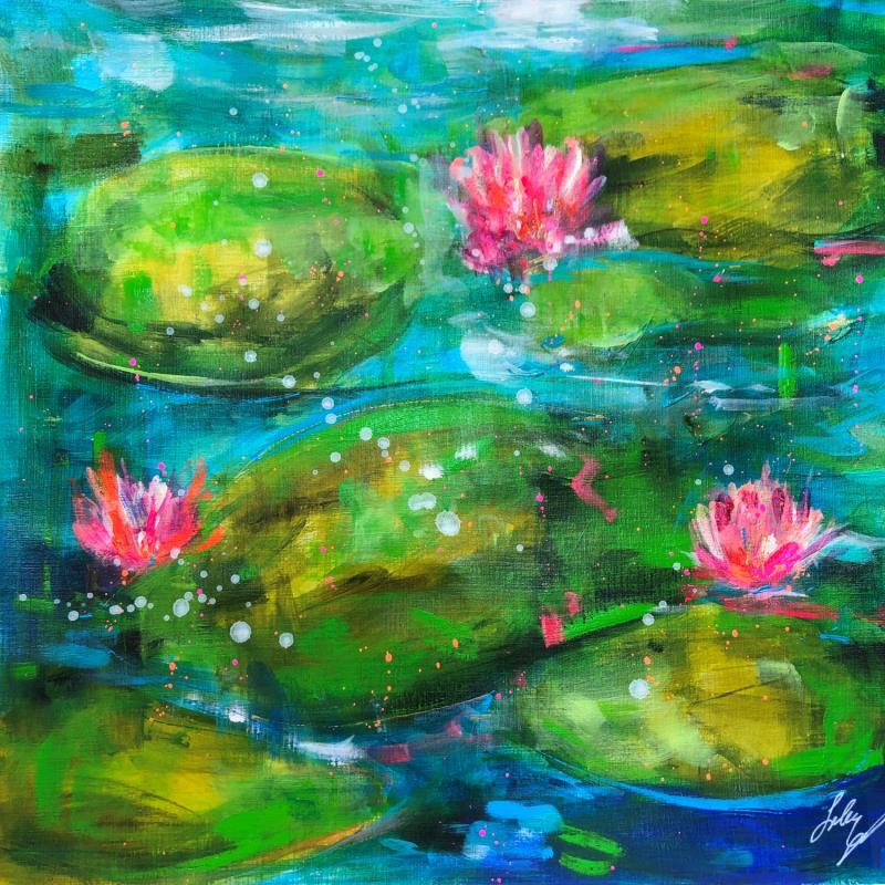 Painting Nymphéas 2 by Solveiga | Painting Figurative Acrylic