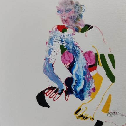 Peinture L'Arose par Cressanne | Tableau Art Singulier Acrylique Nu