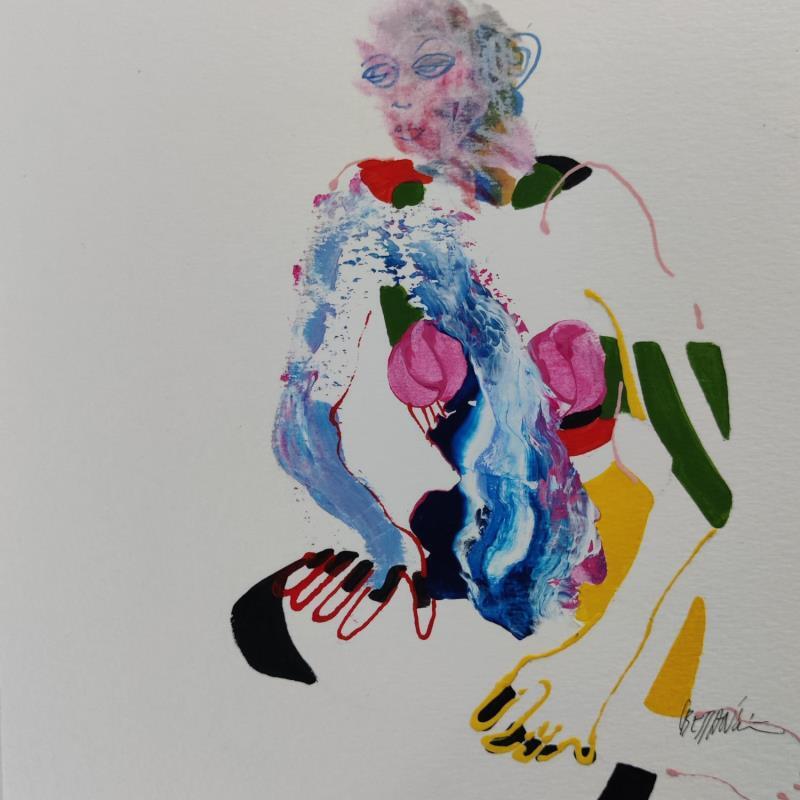 Peinture L'Arose par Cressanne | Tableau Art Singulier Nu Acrylique