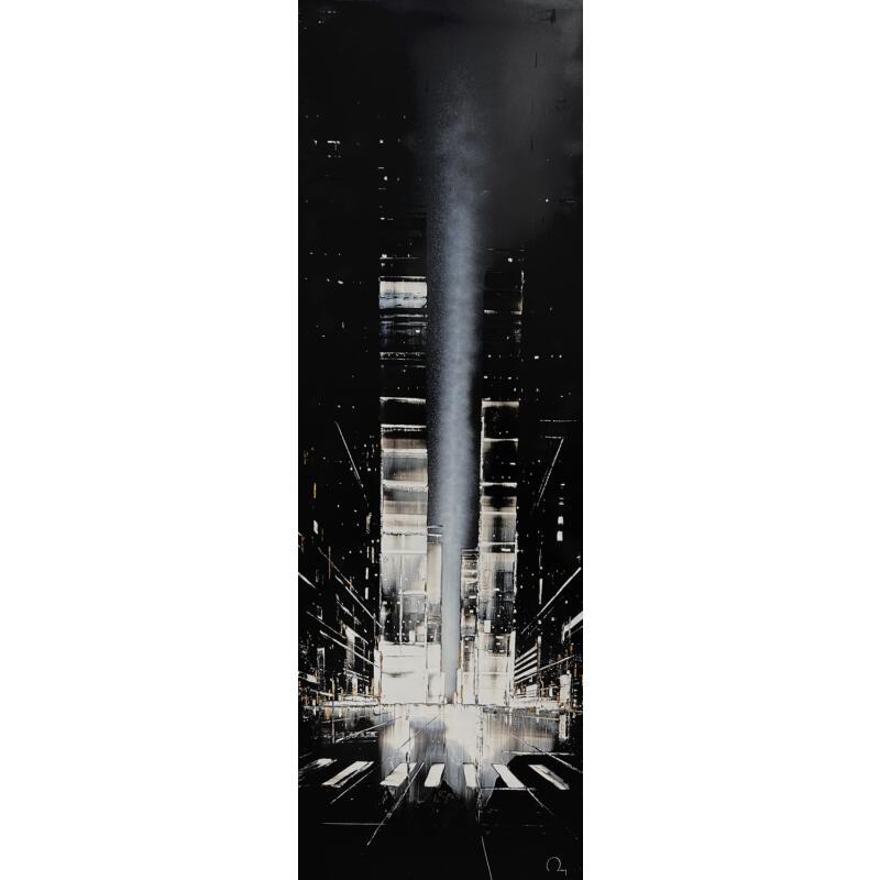 Peinture Dark Night par Rey Julien | Tableau Figuratif Feuille d'or, Laque Urbain