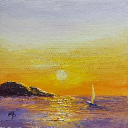 Peinture Soirée ensoleillée par Blandin Magali | Tableau Figuratif Huile Paysages