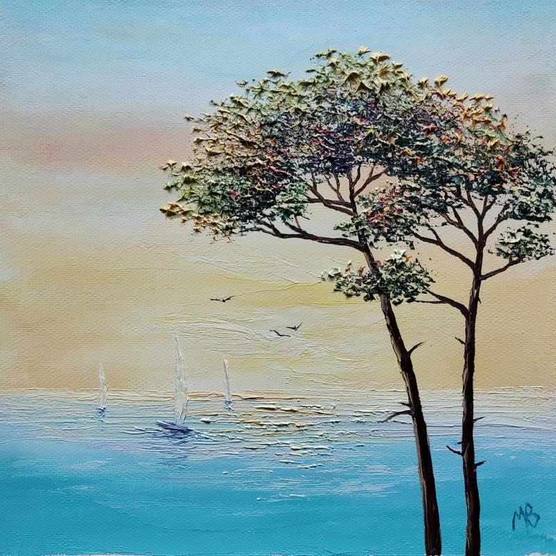 Painting Les gardes côtiers by Blandin Magali | Painting Figurative Landscapes Oil