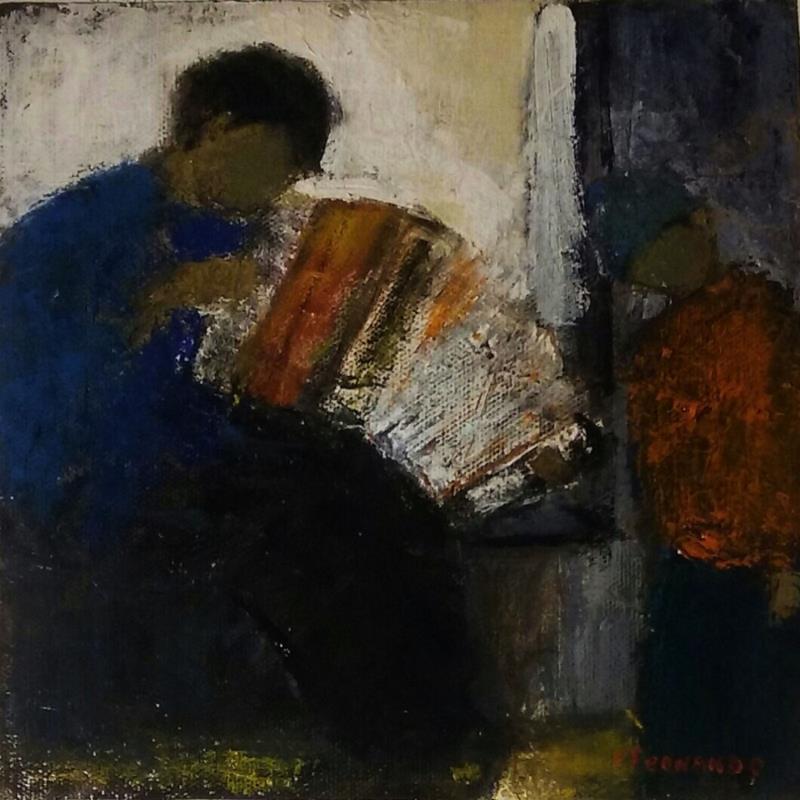 Painting Emotion-2 by Fernando | Painting Figurative Music Life style Oil