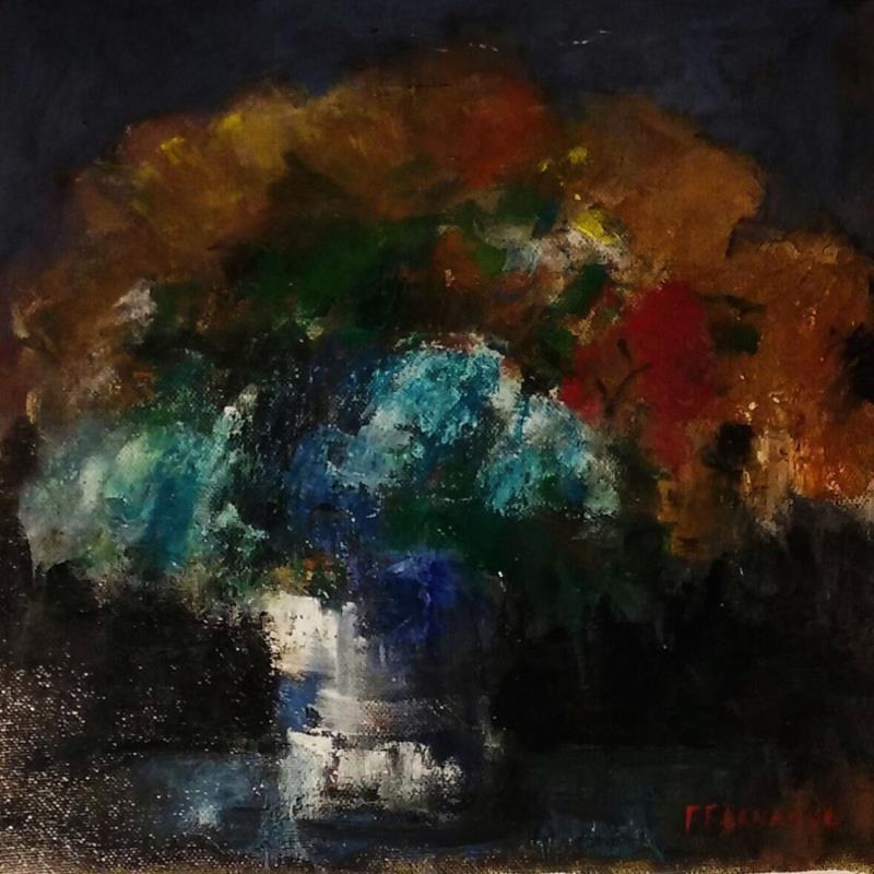 Painting Bouquet by Fernando | Painting Figurative Still-life Oil