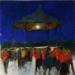 Painting Le kiosque by Fernando | Painting Figurative Music Architecture Oil