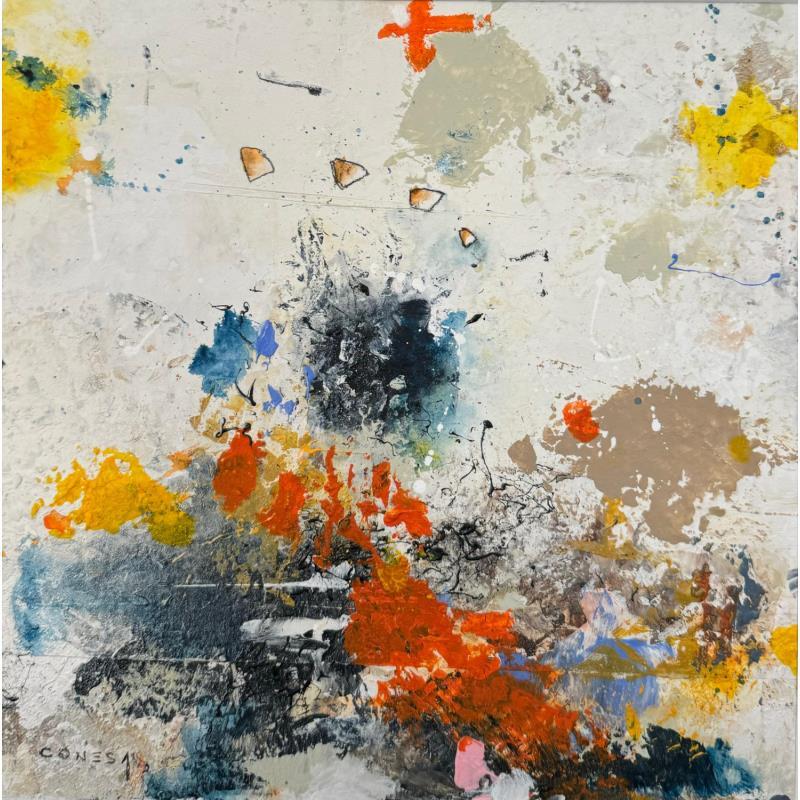 Painting Mi sonrisa by Jiménez Conesa Francisco | Painting Abstract Acrylic Charcoal