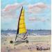 Pintura Char à voile côte d'opale por Lallemand Yves | Pintura Figurativo Marine Deporte Acrílico