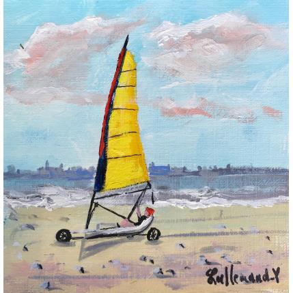 Pintura Char à voile côte d'opale por Lallemand Yves | Pintura Figurativo Acrílico Deporte, Marine