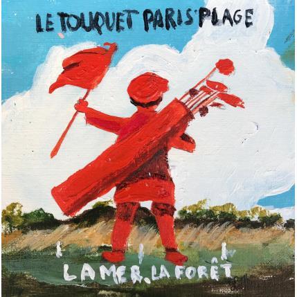 Painting Golfeur Le Touquet by Lallemand Yves | Painting Figurative Acrylic Sport