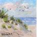 Painting Dunes et mouettes 3 by Lallemand Yves | Painting Figurative Marine Acrylic