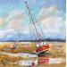 Pintura Voilier marée basse por Lallemand Yves | Pintura Figurativo Marine Acrílico