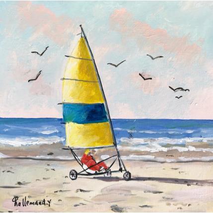 Painting Char à voile by Lallemand Yves | Painting Figurative Acrylic Marine, Pop icons, Sport