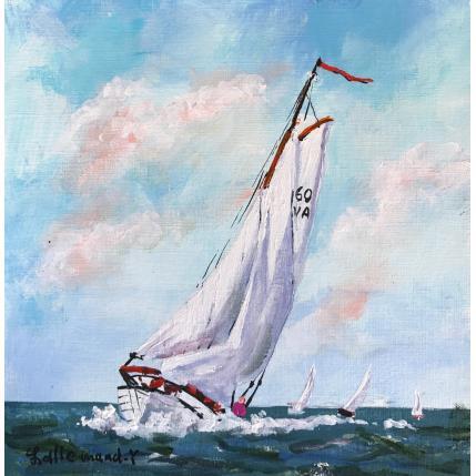 Peinture Voilier par Lallemand Yves | Tableau Figuratif Acrylique Marine, Sport