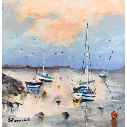 Peinture Marée basse côte d'opale par Lallemand Yves | Tableau Figuratif Acrylique Marine