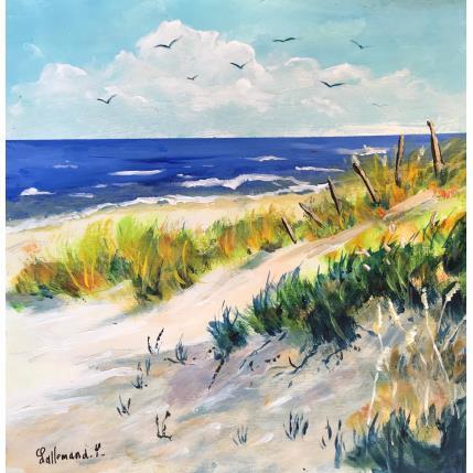Peinture Dune et mouettes 2 par Lallemand Yves | Tableau Figuratif Acrylique Marine