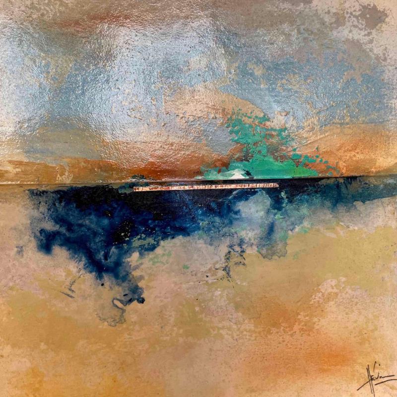 Peinture Abstraction 741 par Hévin Christian | Tableau Abstrait Minimaliste Huile Acrylique Pastel