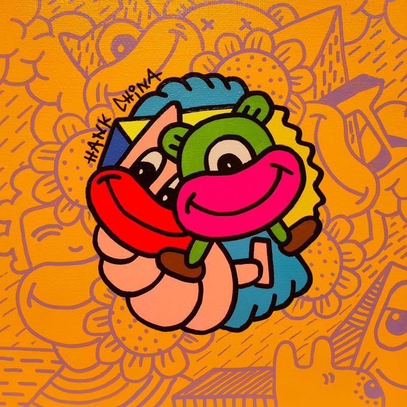 Painting Wild Two by Hank China | Painting Pop-art Pop icons Acrylic Posca