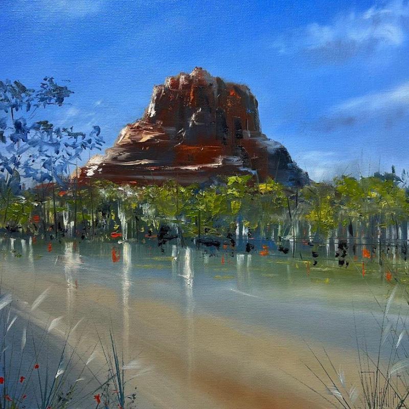 Painting Bellrock Spring Flowers by Guillet Jerome | Painting Figurative Landscapes Oil