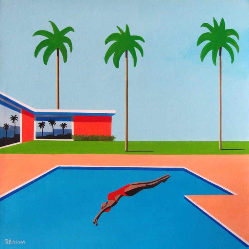 Peinture Freedom par Trevisan Carlo | Tableau Surréalisme Sport Nature Architecture Huile