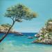 Painting Méditation dans les calanques by Blandin Magali | Painting Figurative Landscapes Oil