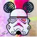 Painting MICKEY STAR WARS by Mestres Sergi | Painting Pop-art Pop icons Graffiti Acrylic