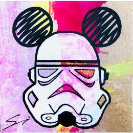 Painting MICKEY STAR WARS by Mestres Sergi | Painting Pop-art Acrylic, Graffiti Pop icons
