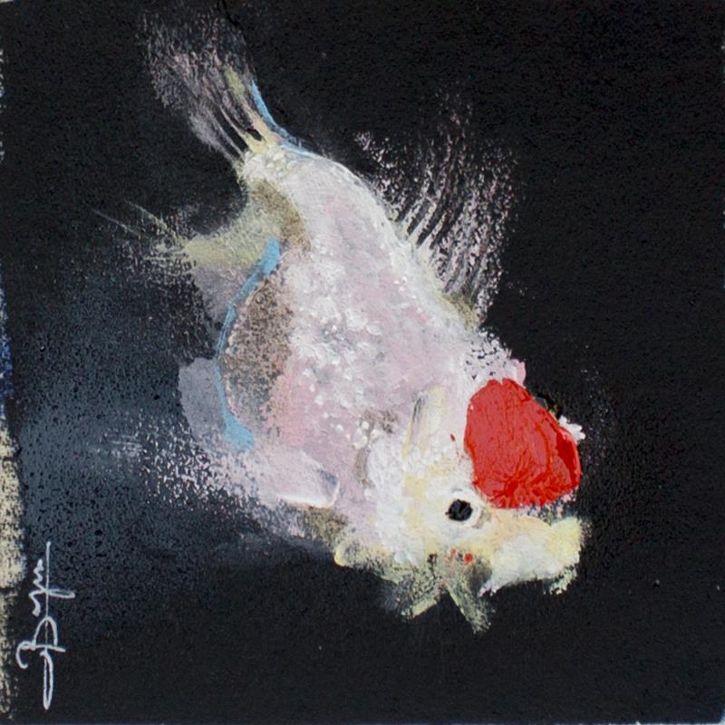 Peinture Bubule cerise par Bergues Laurent | Tableau Figuratif Animaux Acrylique