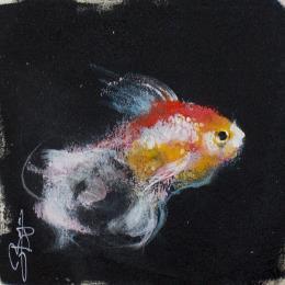 Peinture Bubule orange par Bergues Laurent | Tableau Figuratif Acrylique Animaux