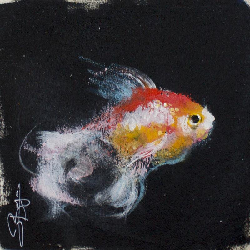 Peinture Bubule orange par Bergues Laurent | Tableau Figuratif Animaux Acrylique