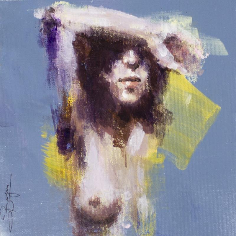 Painting Portrait au sein by Bergues Laurent | Painting Figurative Nude Acrylic
