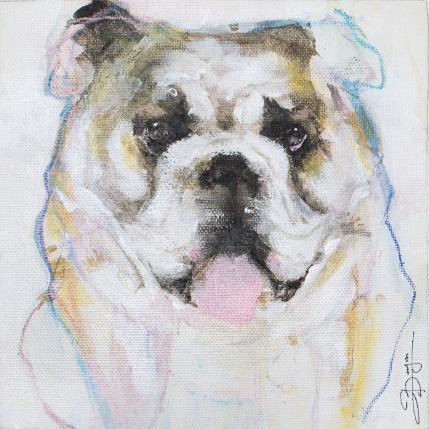 Peinture Bull Dog par Bergues Laurent | Tableau Figuratif Acrylique, Aquarelle Animaux