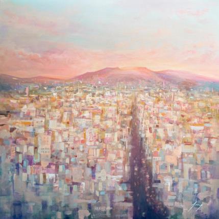 Peinture Los Angeles par Jung François | Tableau Figuratif Huile Paysages, Urbain