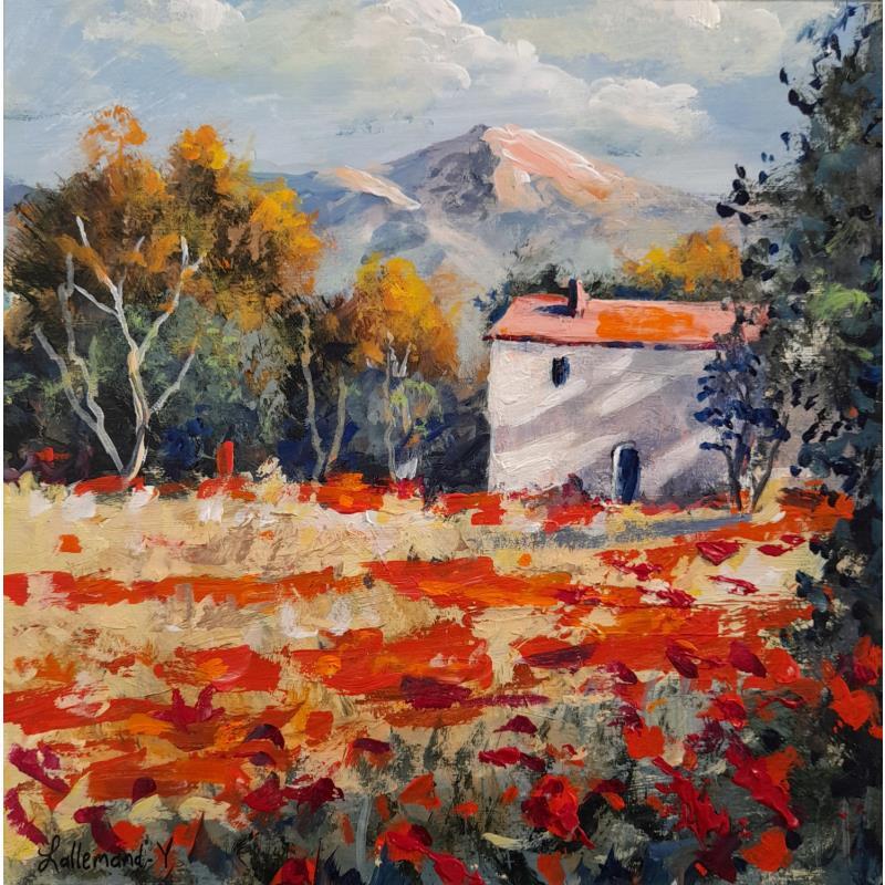 Gemälde Paysage Mas Provencal von Lallemand Yves | Gemälde Figurativ Urban Acryl