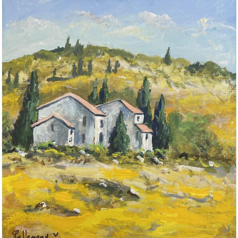 Gemälde Paysage de Provence von Lallemand Yves | Gemälde Figurativ Urban Acryl