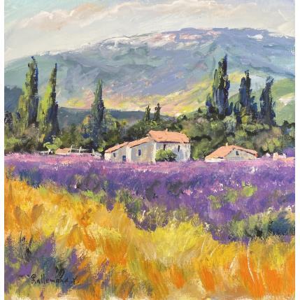 Peinture Les Lavandes par Lallemand Yves | Tableau Figuratif Acrylique Urbain