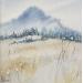 Painting Winter Alps by Khomyakova Liliya | Painting Figurative Landscapes Nature Watercolor