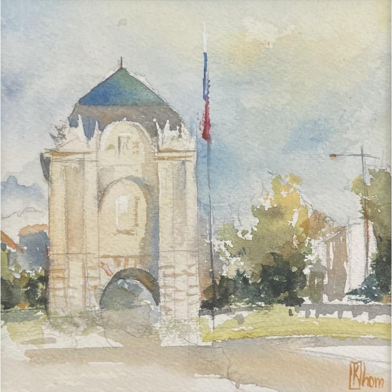 Peinture Porte de France par Khomyakova  Liliya  | Tableau Figuratif Aquarelle