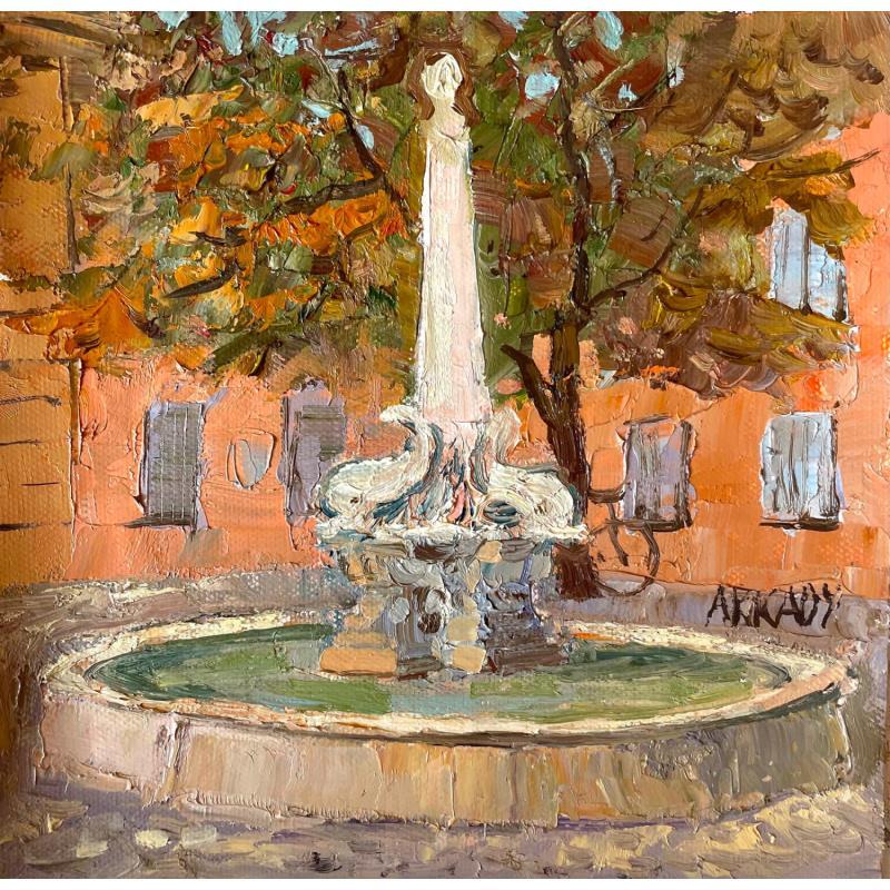Peinture Place des Quatre-Dauphins par Arkady | Tableau Figuratif Huile