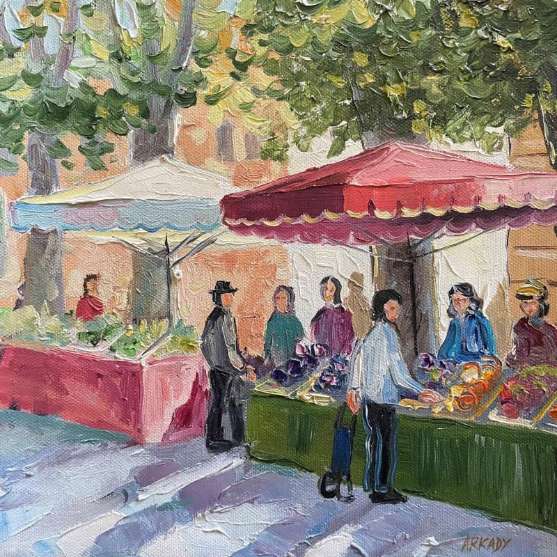 Peinture Marché aux légumes par Arkady | Tableau Figuratif Huile